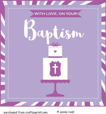 Baptism Card Front / Topper Girl