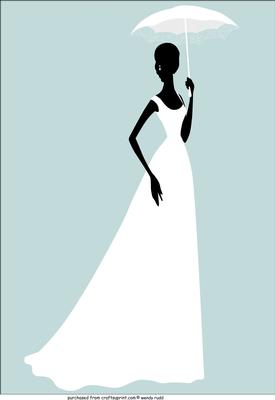 Bride Silhouette 3 Wedding Topper