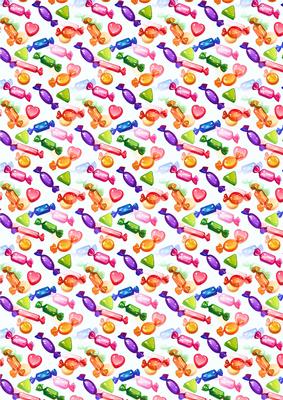 Christmas Candy Sweets Backing Paper for Toppers
