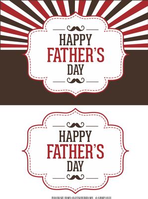 Father's Day Moustache Card Front / Topper