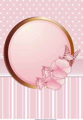 Floral & Polka - Card Front / Topper A4