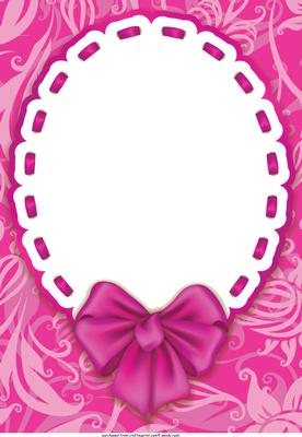 Elegant Birthday Bow Card Front / Topper Blank