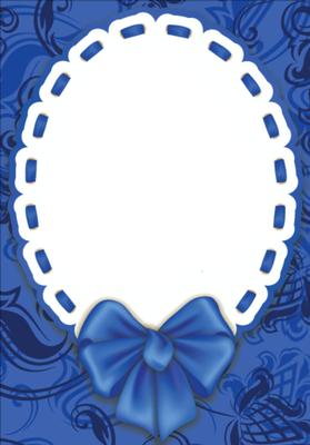 Blank Elegant Birthday Bow Card Front / Topper