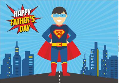 Superhero Father's Day Card Front / Topper Fair