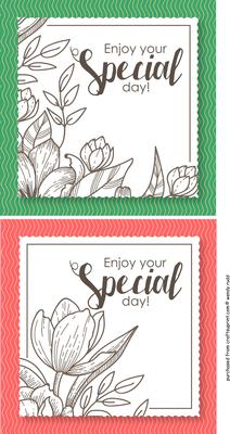 2 Floral Toppers / Card Fronts