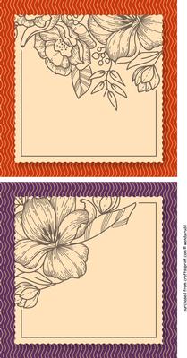 Floral Card Front / Topper Blank 1