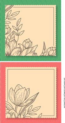 Floral Card Front / Topper Blank 2