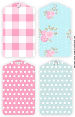 Shabby Chic Tag Topper Set - Blank 1