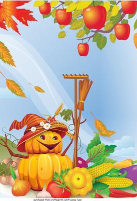 Autumn Pumpkin Card Front / Topper