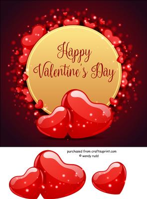 Love Heart Card Front / Topper Valentine's