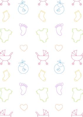Baby Doodles - Backing for Card Front / Toppers