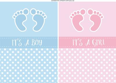 2 Baby Card Fronts / Toppers