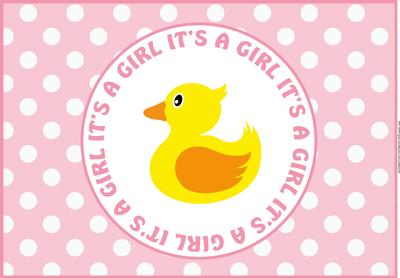 Baby Girl Polka Dot Card Fronts / Topper 2
