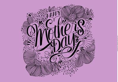 Floral Doodle Card Front Topper Mother's Day