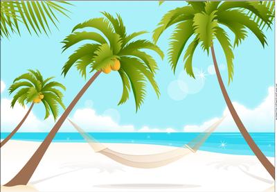 Beach, Sea & Palm Trees