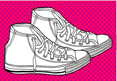 Stylish Shoes - Girl Birthday Card Front / Topper