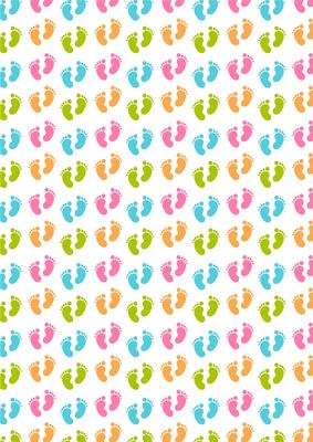 Baby Footprints Backing Paper