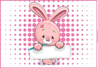 Blank Card Front / Topper Bunny Rabbit