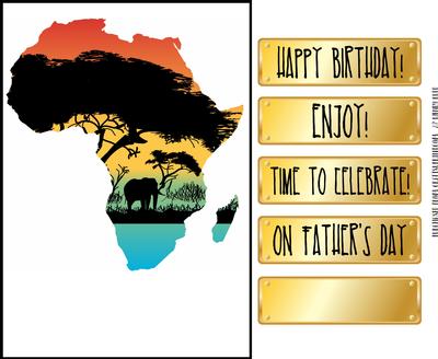 Africa Scenery Card Front / Topper