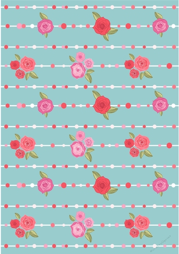 Shabby Rose backing paper vintage blue - green