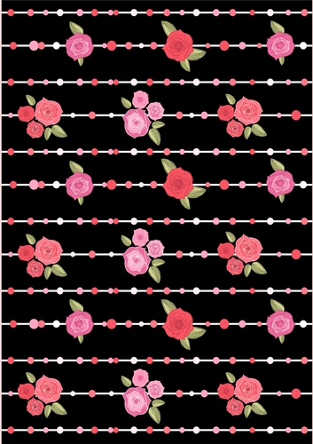 Shabby Rose backing paper vintage black
