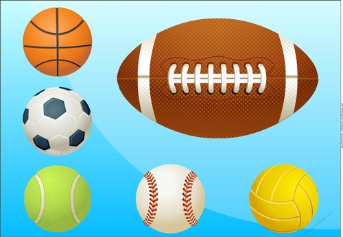 Sport Balls - card front / topper