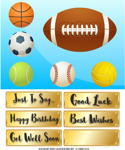 Sport Ball - card front / topper