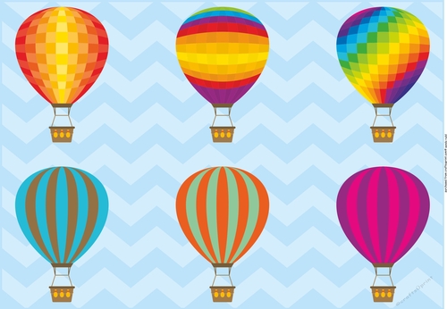 Hot Air Balloons - card front / topper 