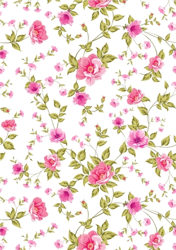 Pink flowers Floral paper for cards/ scrapbook xl