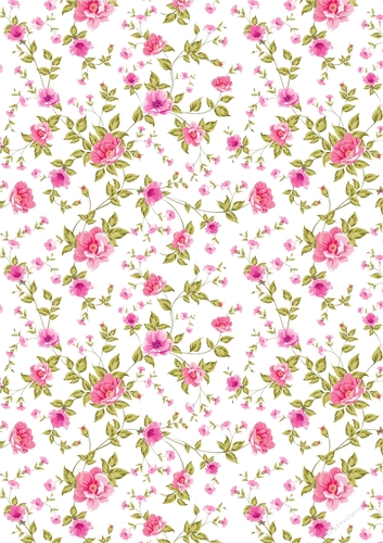 Pink flowers Floral paper for cards/ scrapbook lrg