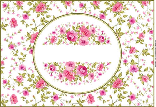 Blank card front / topper - A4 Floral