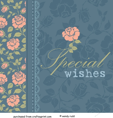 ROSE - SPECIAL WISHES - card front / toppeR
