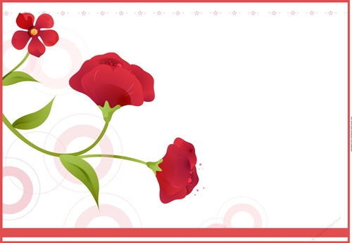 Blank card front / topper - Poppy / Poppies 2