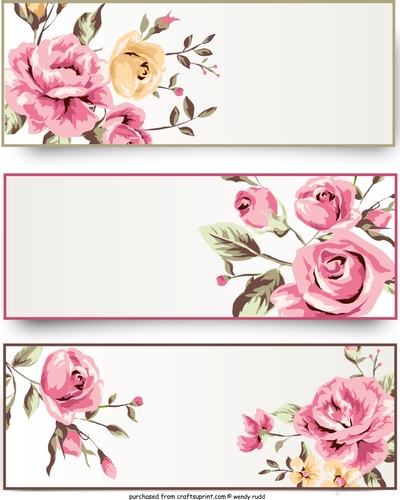 Vintage Rose Bookmarks / tags