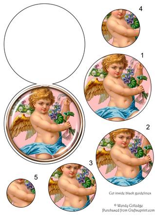 Pyramid Cherub Wobble Card