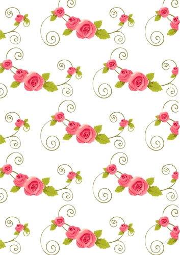 Pink rose swirl paper - cards / scrapbook