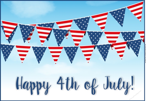 4 July - Independence day topper / card front
