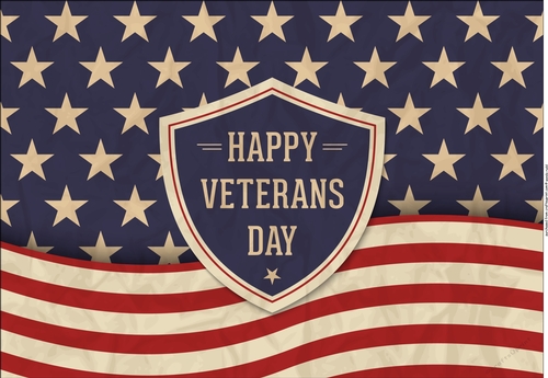 Veterans Day / Remembrance USA card front / topper