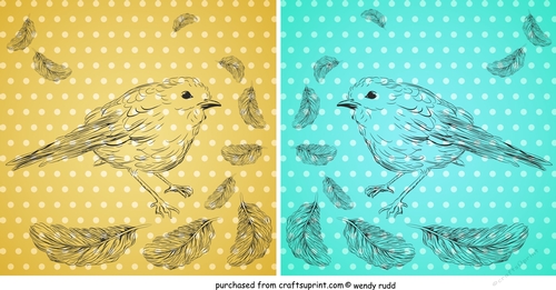 Birds & Feathers - card fronts / toppers