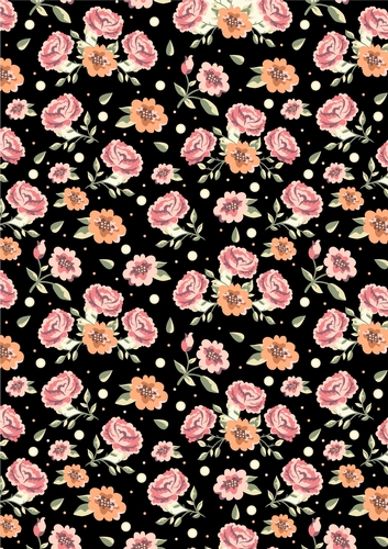 Vintage rose Floral Paper - card fronts / scrapbook