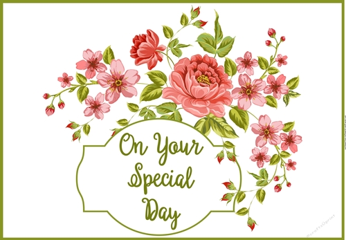 Special Day Rose card front / topper