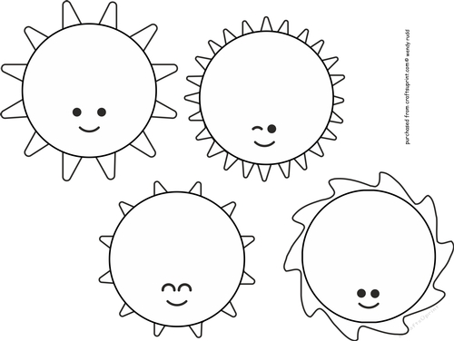 Sun Sunshine Digital stamp - cards / scrapbooks