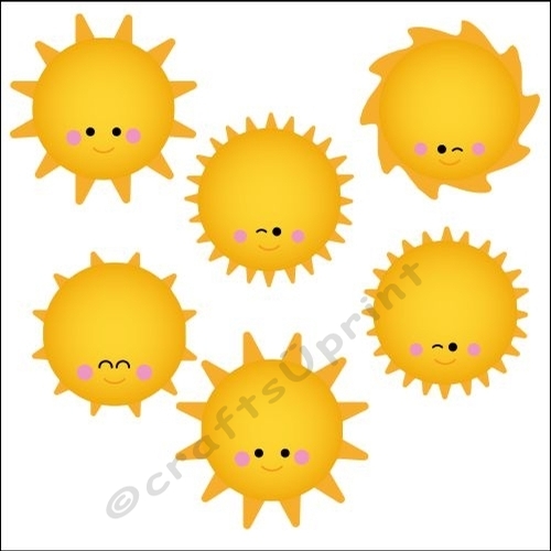 Sun clip art - cards / scrapbooks