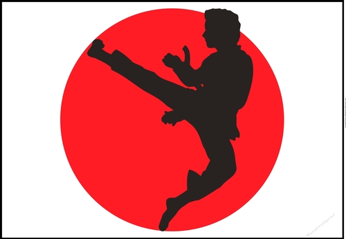 Martial Arts Karate card front / topper