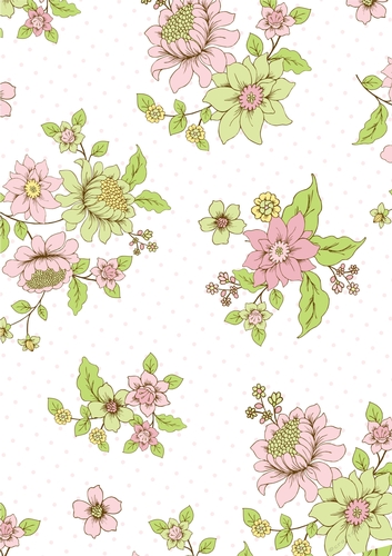 Floral Polka dot backing paper cards / scrapbooks