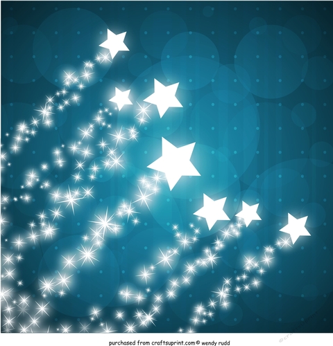 Blank Square Topper / card front - Sparkle & Stars
