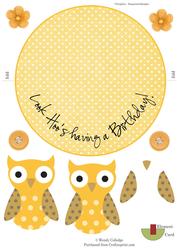 Hoo's Birthday - Owl Wobble Card