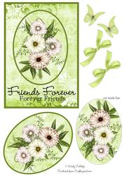 Friends Forever Floral Bouquet Card