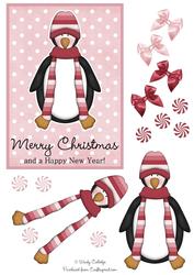 Pretty in Pink Christmas Penguin