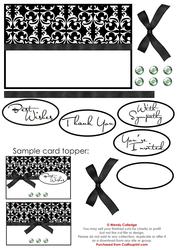 Elegant Black & White Card Topper